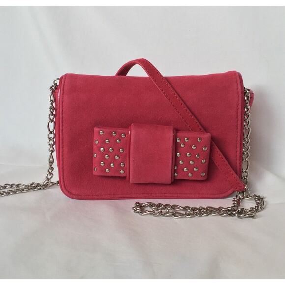 WHBM White House Black Market Women's Pink Bow Purse Party Clutch - Picture 1 of 12